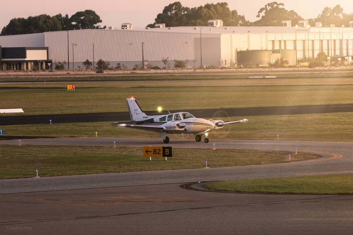 The same aircraft after editing, warmer and brighter